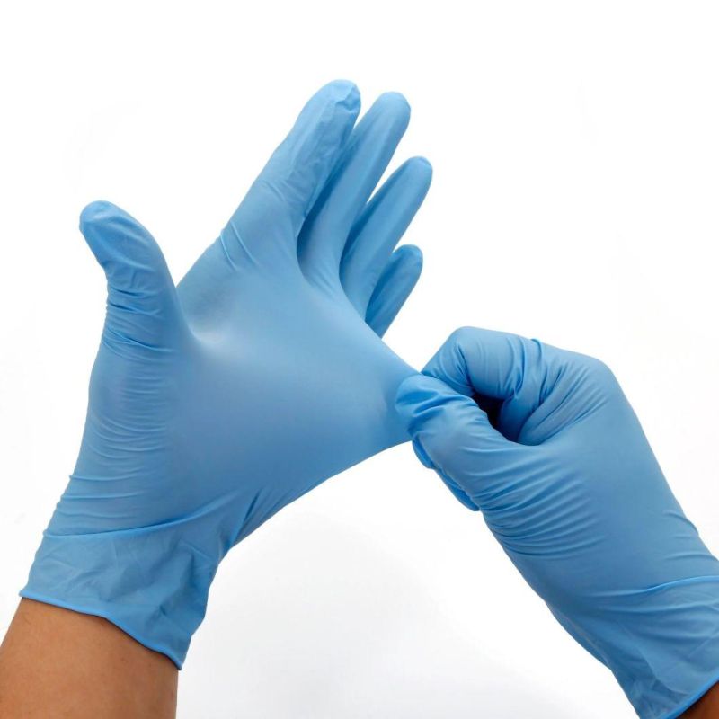 Hot Sale Multiple Repurchase Spot Supply Blue Nitrile Gloves