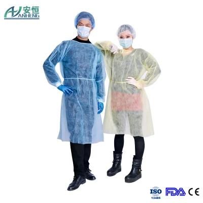 Cheap PP Nonwoven Medical Surgical Disposable Hospital Gown