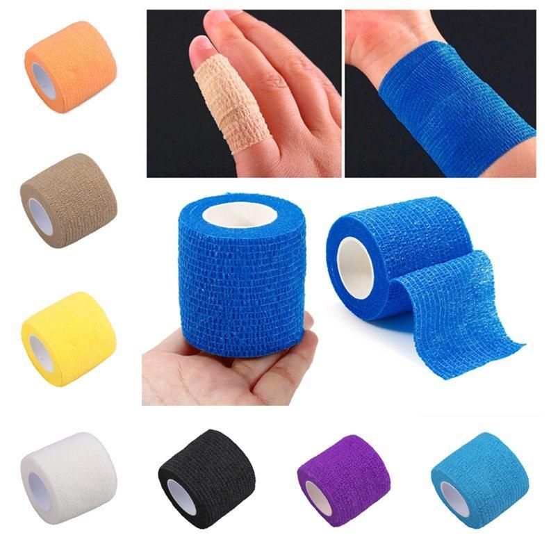 5cmx4.5m Medical Disposable Cohesive Colored Self-Adhesive Elastic Bandage