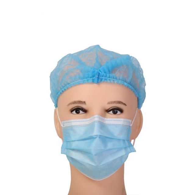 with Stamped Logo Flat Elastic Ear Loop Non-Woven Fabric 3 Ply Medical Face Mask