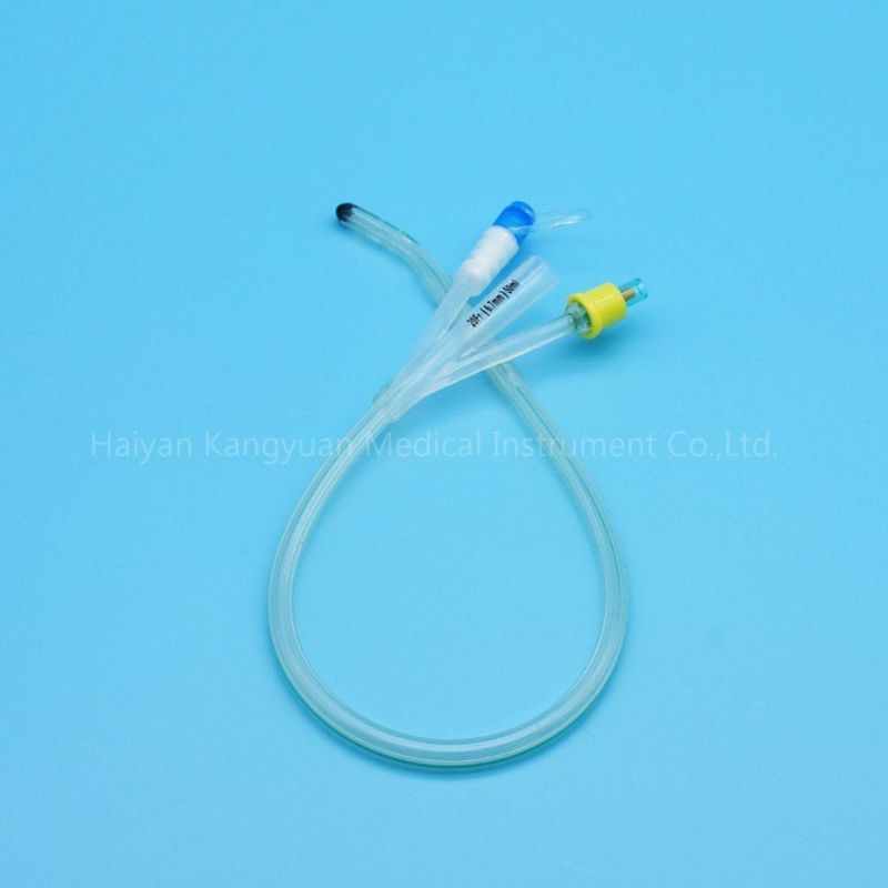 China Producer Silicone Foley Catheter 3 Way Coude Tip Tiemann Normal Balloon