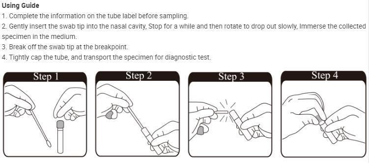 Sterile Specimen Collection Kit Test Swab Utm Swab Kit Nasal Nylon Flocked Swab 3ml Transport Media