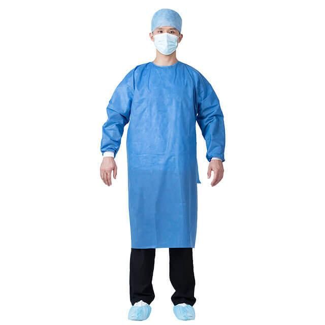 Isolation Gown Coveralls PP+ PE Disposable Medical Non-Sterile Surgical Suit