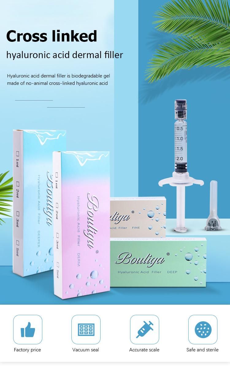 Hyaluronic Acid Price 2ml Injectable Dermal Filler for Hyaluronic Pen