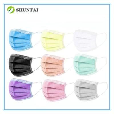 Breathable/Comfortable/Soft Non-Woven 3ply Masks Disposable Protection Facial/Face Mask with Earloop