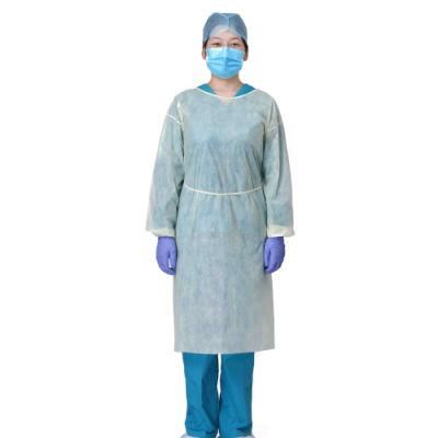 OEM Without Logo Printing Durable Biodegradable Medical Isolation Gown Rt312-10