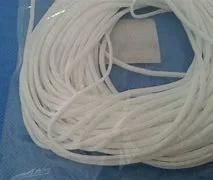 High Quality White Colour Flat Round Shape Elastic Braided Earloop