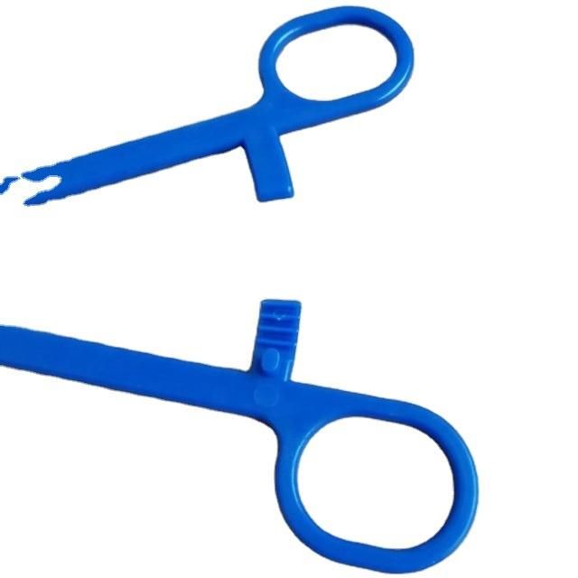 Round Head Scissor Plastic Sponge Holding Forceps