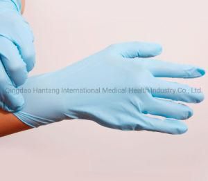 Factory Blue Nitrile Gloves Disposable Examination Gloves