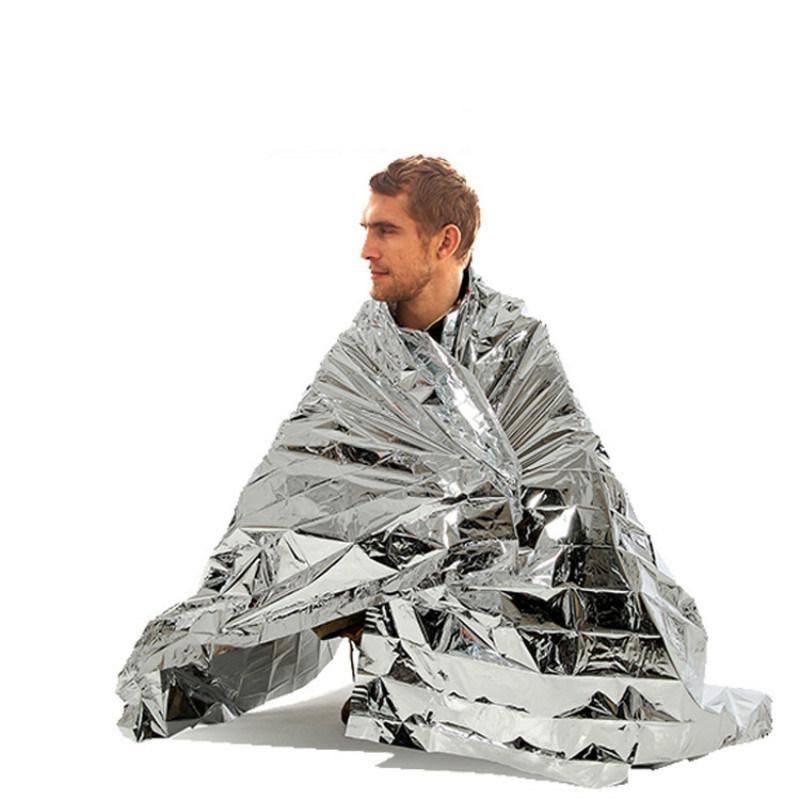 Waterproof Rescue Mylar Heavy Duty Foil Survival Easy Carry Bivvy Pocket Emergency Thermal Sleeping Bag with Drawstring Bag