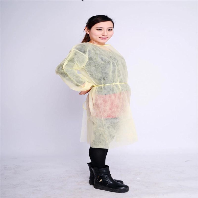 Quality Nonwoven Polypropylene Isolation Gown with Elastic Cuffs