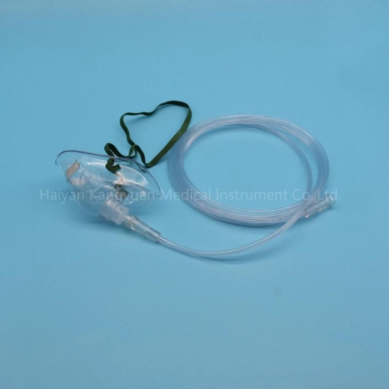 Supplier PVC Oxygen Mask Disposable FDA with Connecting Tube S M L XL