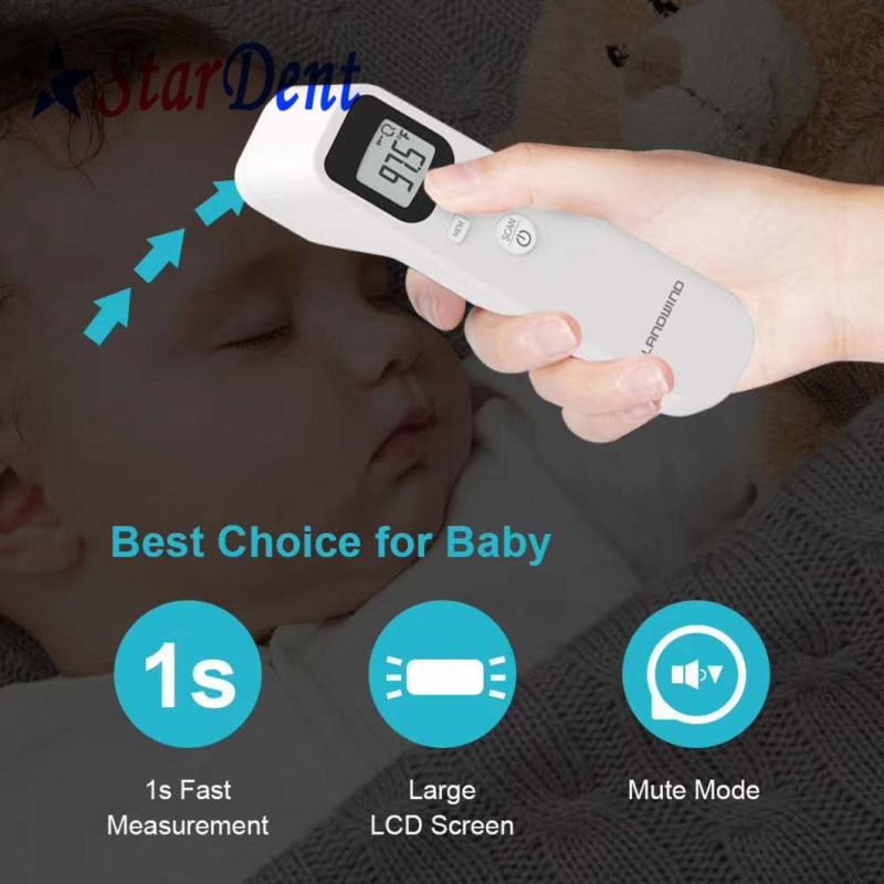 in Stock with Ce Baby Adult Non-Contact Body Medical Digital Infrared Ear Forehead Thermometer Gun