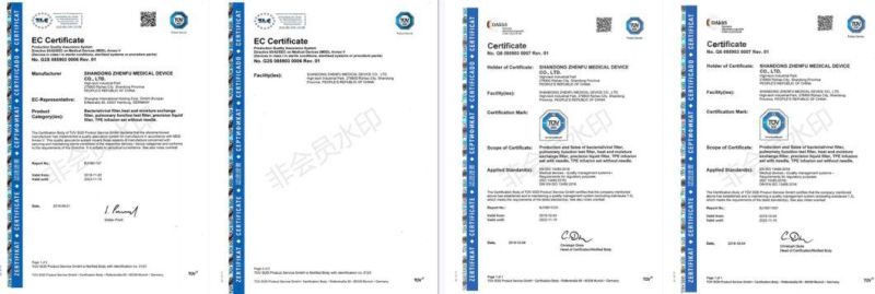 Medical Disposable Hmef Breathing Filter for Filtering Bacterial Viral