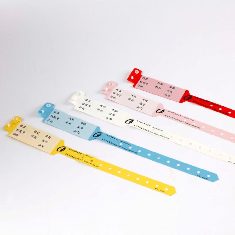 Hot Selling Hospital Written on PVC Adult ID Bands