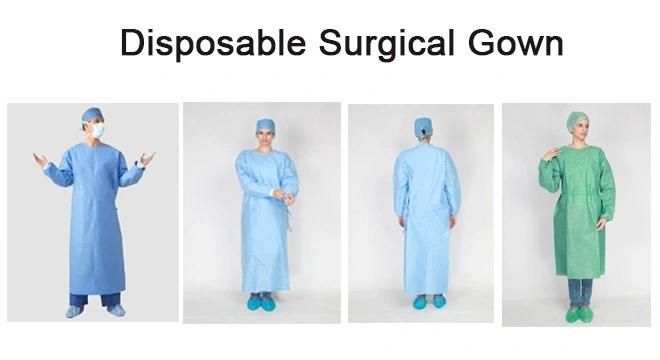 Factory Supply Discount Price AAMI Level 2 Yellow Elastic Cuff Surgical Isolation Gown Patient Long Sleeves Disposable