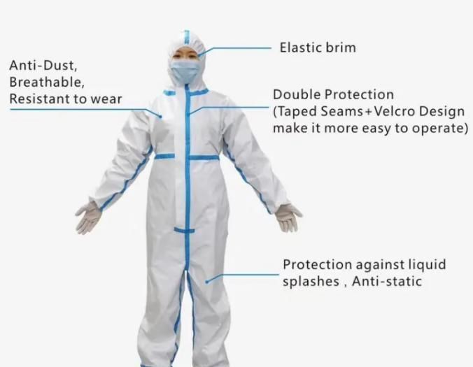 SGS Hospital Medical Isolation Coverall Protective Colthing by China Factory