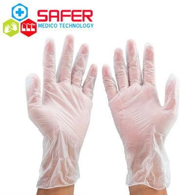 Food Grade Disposable Vinyl Glove Clear Color 4 Mil