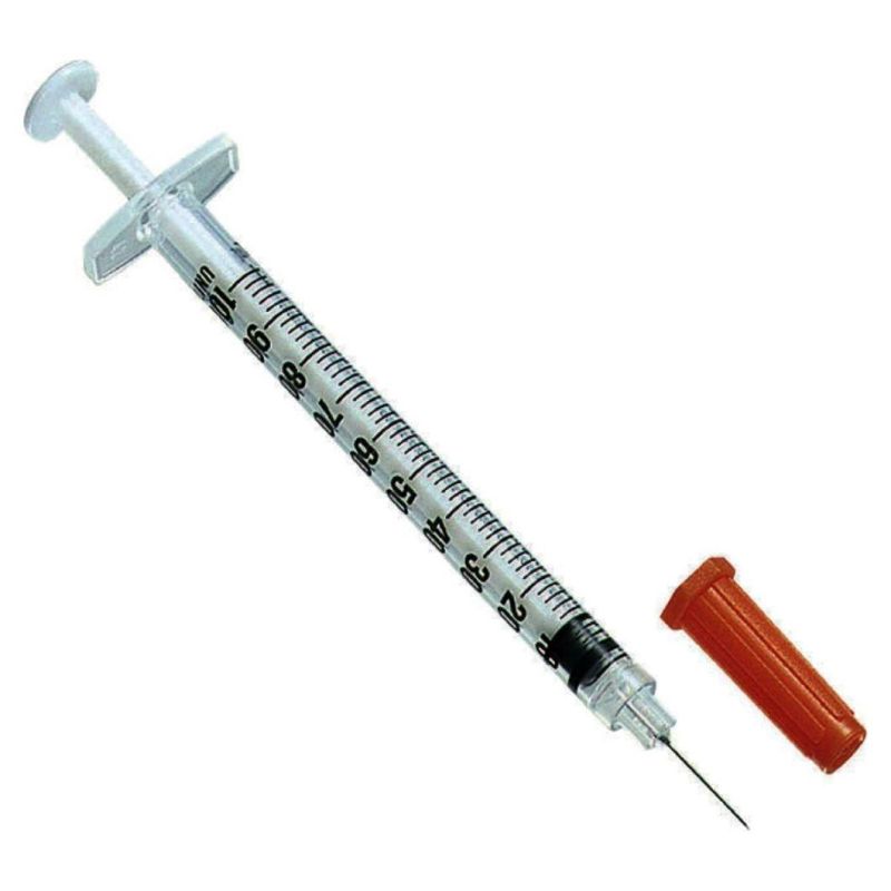 CE Medical Disposable Sterile Injection 0.3ml/0.5ml/1ml Safety Insulin Syringe with/Without Needles