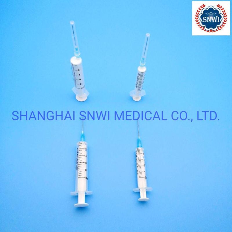 2 or 3 Parts Plastic Syringe and ISO13485