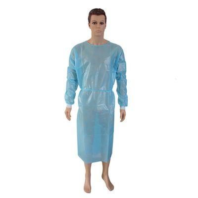 Level 3 Disposable Isolation Gown Blue PP PE 40GSM Sterile Isolation Gown