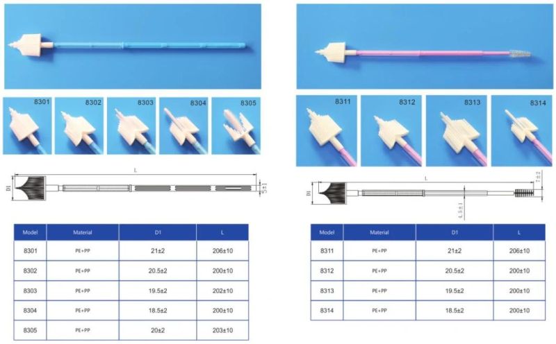 Medical Disposable Sterile Vaginal Cervical Exam Cell Sampling Brush Cytobrush