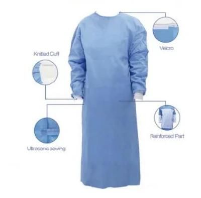 Disposable Reinforced Surgical Gown Hospital Use Surgical Gown Reinforced SMS Surgical Gown