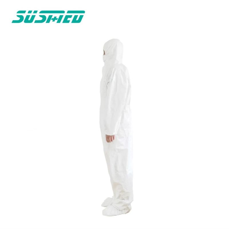 Disposable Hooded Safety Clothing Suits Non Woven Coveralls