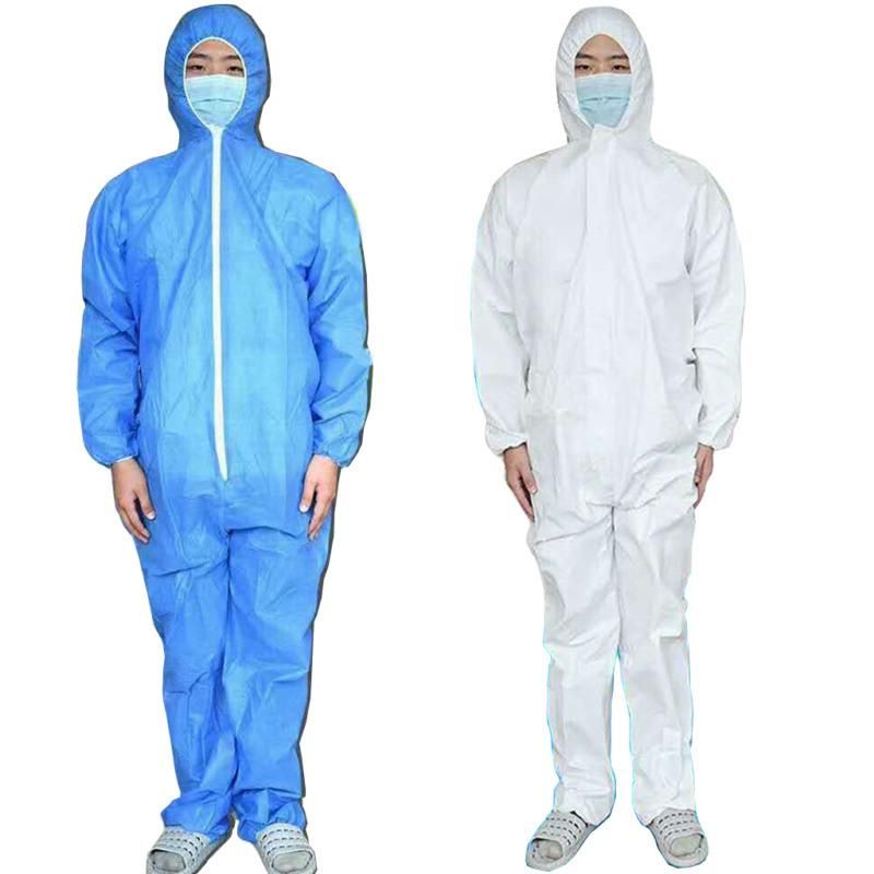 Light Weight Breathable Dust Proof Coveralls Disposable Nonwoven Material