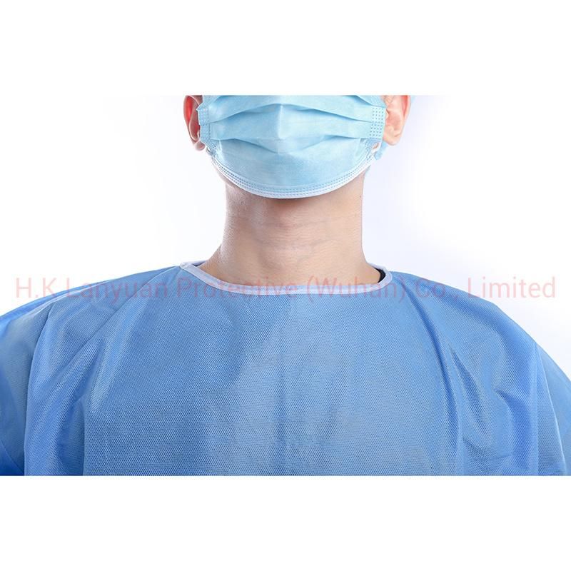 Impervious Disposable Sterile Isolation Medical Waterproof SMS Protective Surgical Gown