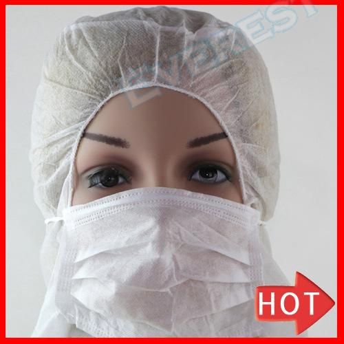 21 Inches Disposable Crimp Hairnet Cap with Double Elastic