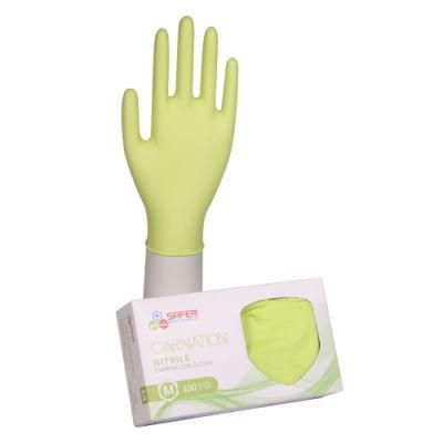 Cheap Nitrile Gloves Powder Free Disposable Green