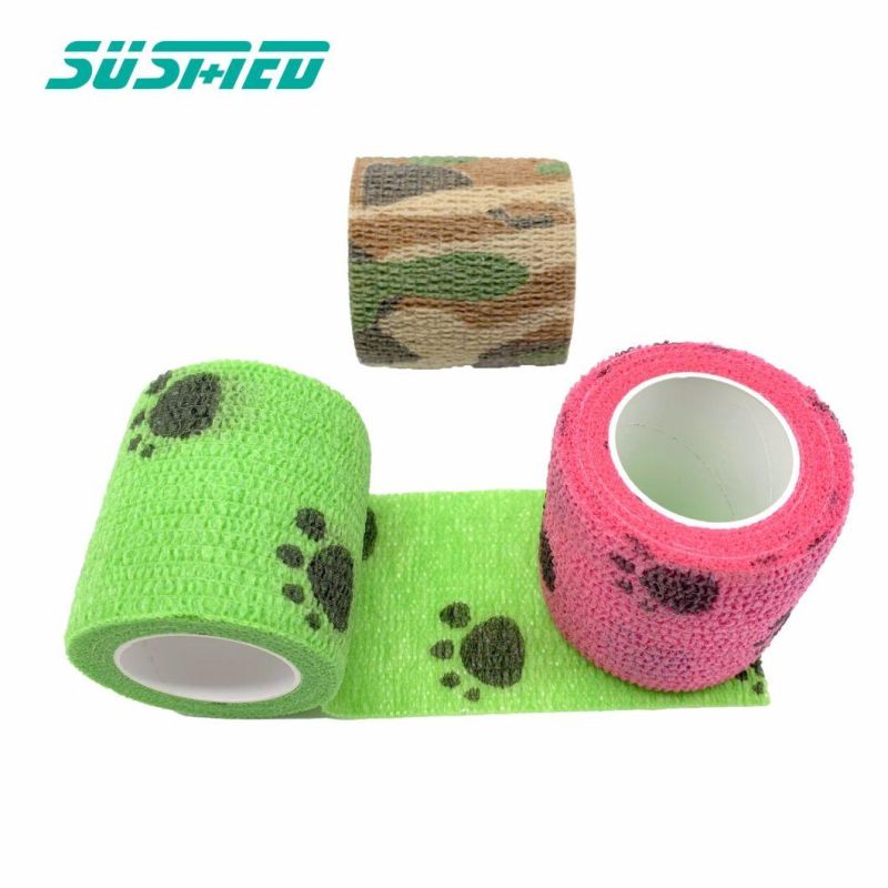 Popular Hand Tear Self Adhesive Printing Pet Bandage Horse Bandage