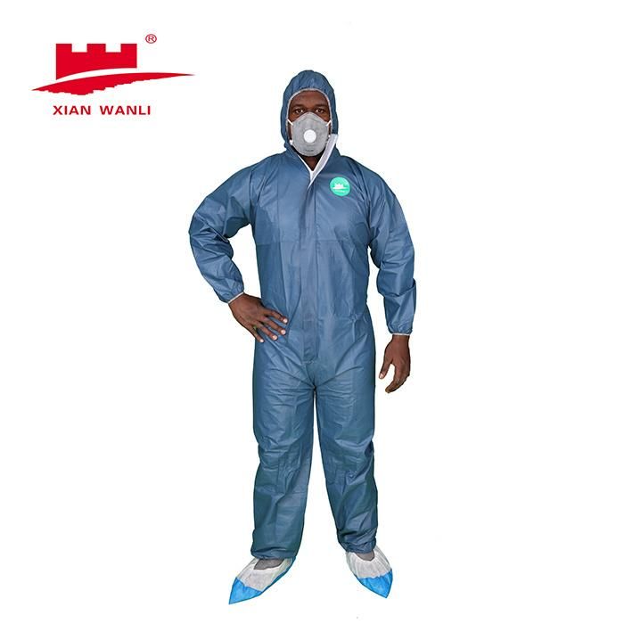 Single Use Cat III Type 56 Microporous Coverall China Wholesake Medical Suit