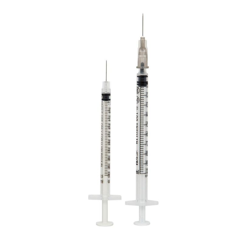 CE Medical Disposable Sterile Injection 0.3ml/0.5ml/1ml Safety Insulin Syringe with/Without Needles