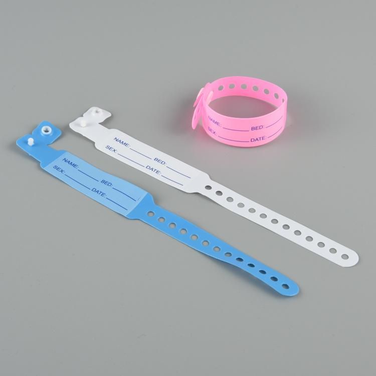 Writable Plastic Disposable Identification Wristbands Hospital Patient ID Bracelets