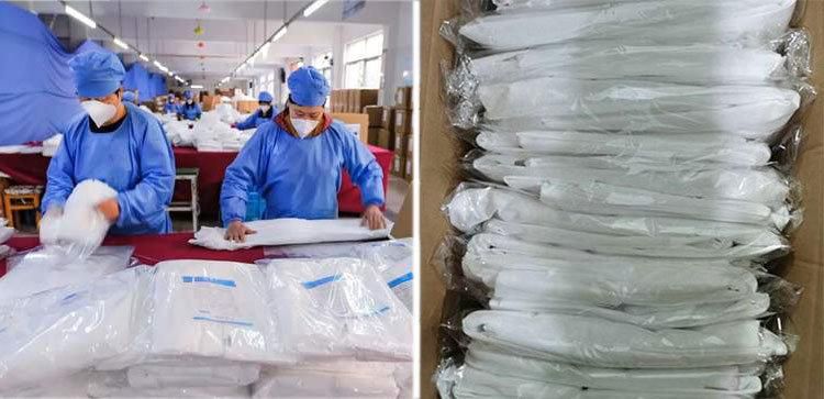 Nonwoven PPE Plastic Wholesale Waterproof SMS Antistatic PE PP Non Sterile Disposable Medical Protective Coverall