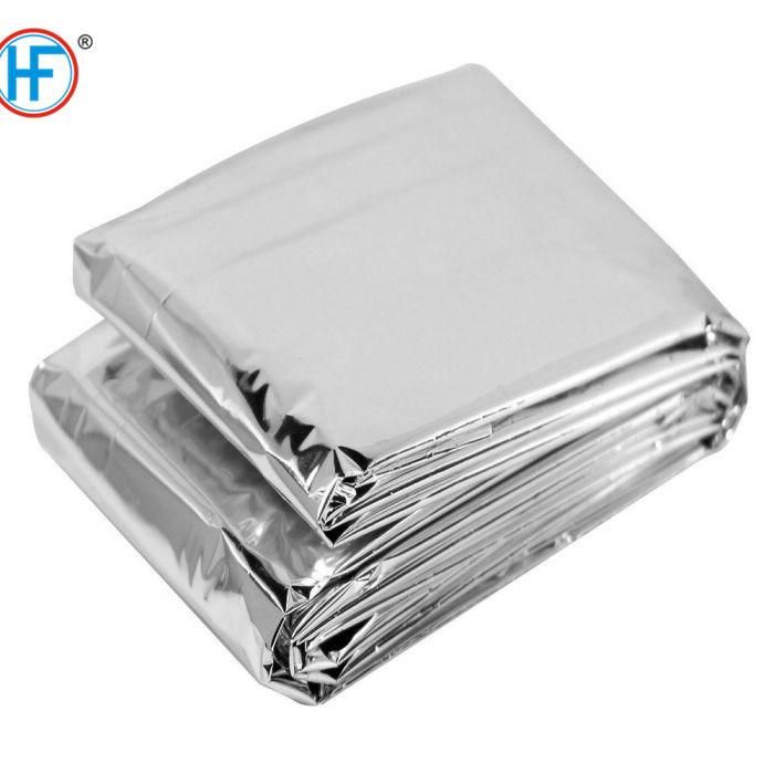 Disposable Single Pack Aluminum Mylar Foil Emergency Rescue Space Thermal Solar Sliver Emergency Blanket