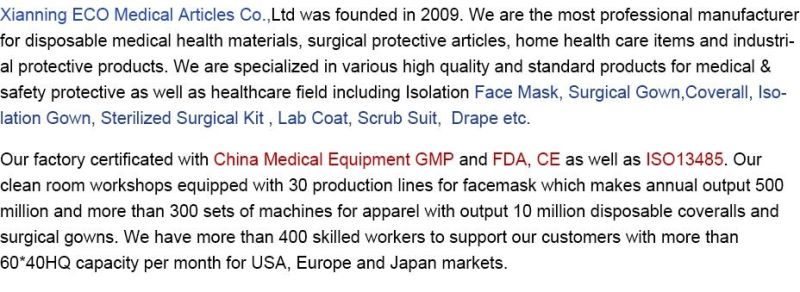 Surgical Disposable Face Mask with Printing Pattern