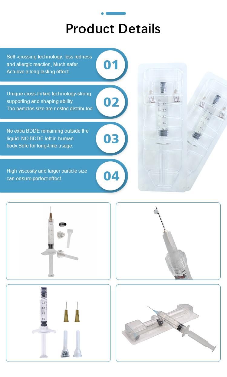 Bouliga Cross-Linked Medium Hyaluronic Acid Filler Injectable Gel Ha Filler