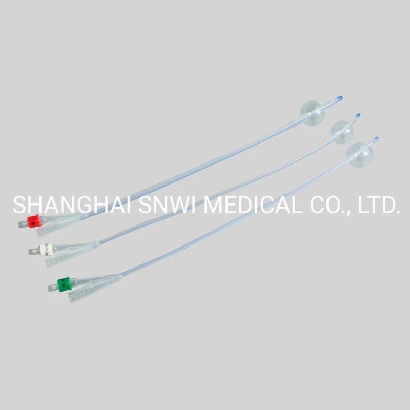 CE/ISO Certified Medical Supply Silicone Coated Latex Foley Balloon Urinary Catheter/Urethral Catheter/Suction Catheter