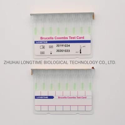 Longtime Brucella Rapid Diagnostic Test Microcolumn Gel Grouping Brucella Coombs Test Kit 12PCS