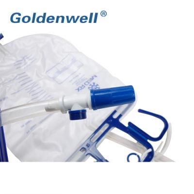 Disposable Urinary Drainage Bag 2000ml with Anti-Reflux Device Latex-Free Sterile
