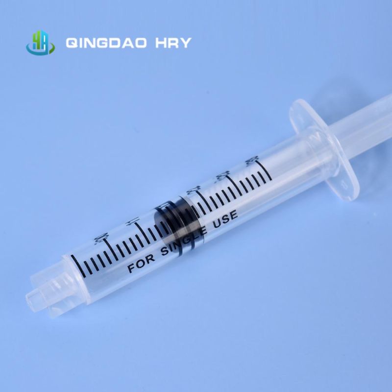 Medical 1ml 3ml 5ml 10ml 20ml 60ml Plastic Luer Lock Slip Disposable Syringe or Without Needle CE FDA ISO&510K