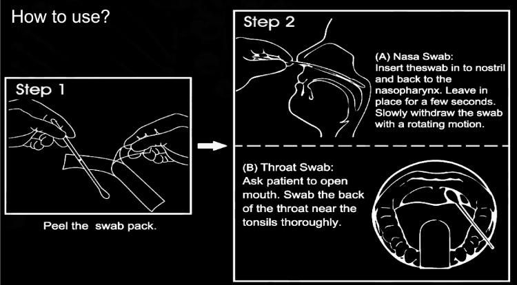 Medical Disposable Specimen Collection Sterile Nylon Flocked Nasopharyngeal Swab Throat Oral Nasal Swab