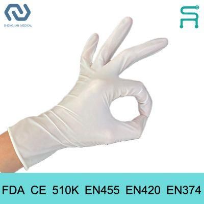 Factory Outlet Disposable Latex Medical Examination Gloves with 510K En455