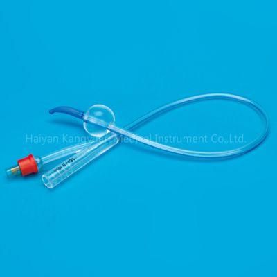 Tiemann Coude Tip All Silicone Urinary Urethral Catheter Balloon Factory Two Way