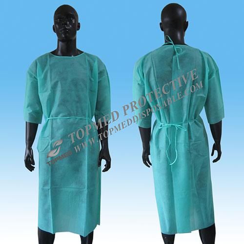 PP SMS Non Woven Disposable Isolation Gown