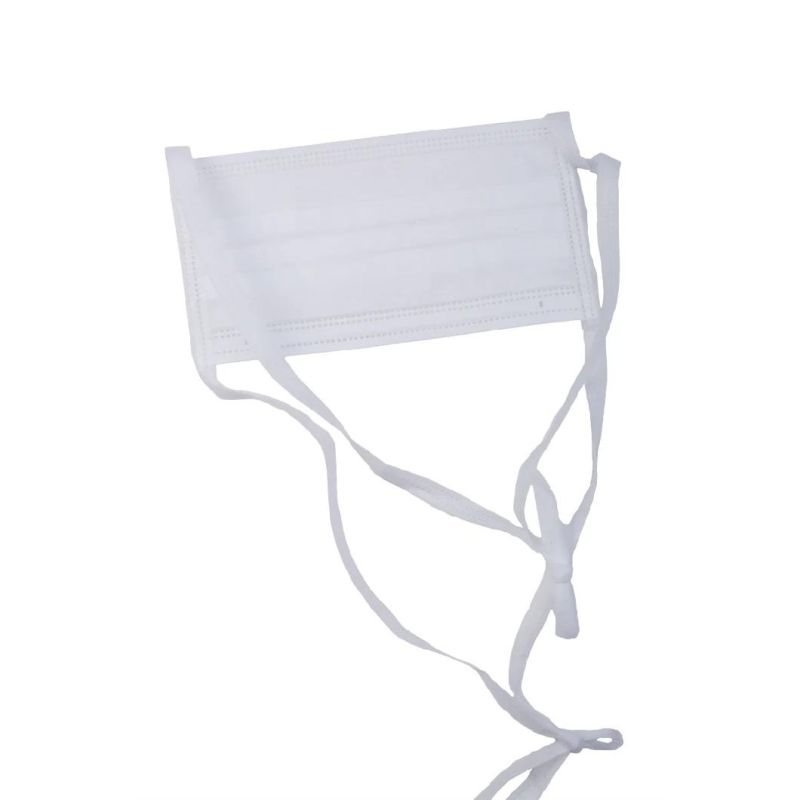 Well Fitting Factory Wholesale Tie-on Disposable SMS Non-Woven Surgical Face Mask