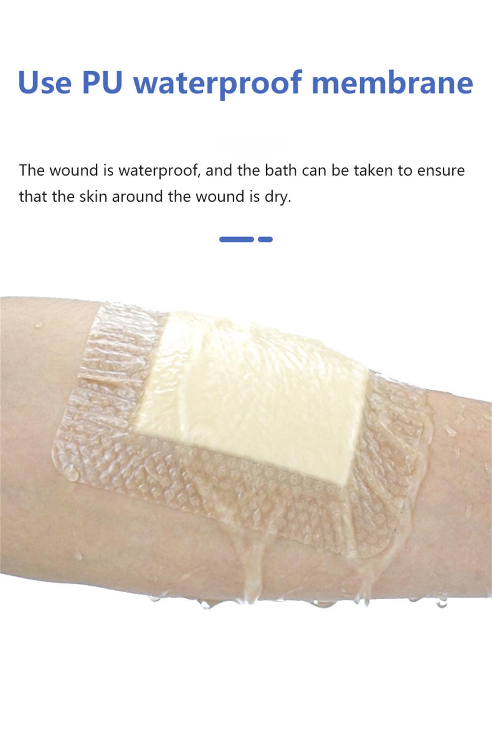 Ultra-Absorbent Soft Silicone Foam Dressing with Border Waterproof Adhesive Foam Dressing Foam Square Wound Dress